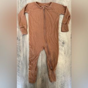 Little Sleepies classic brown bamboo Zippie 6-12 month